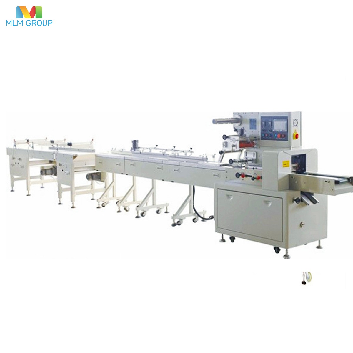 Línea de apilado y envasado automático