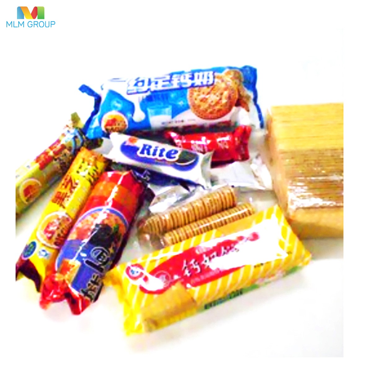 Máquina envasadora de galletas en posición vertical