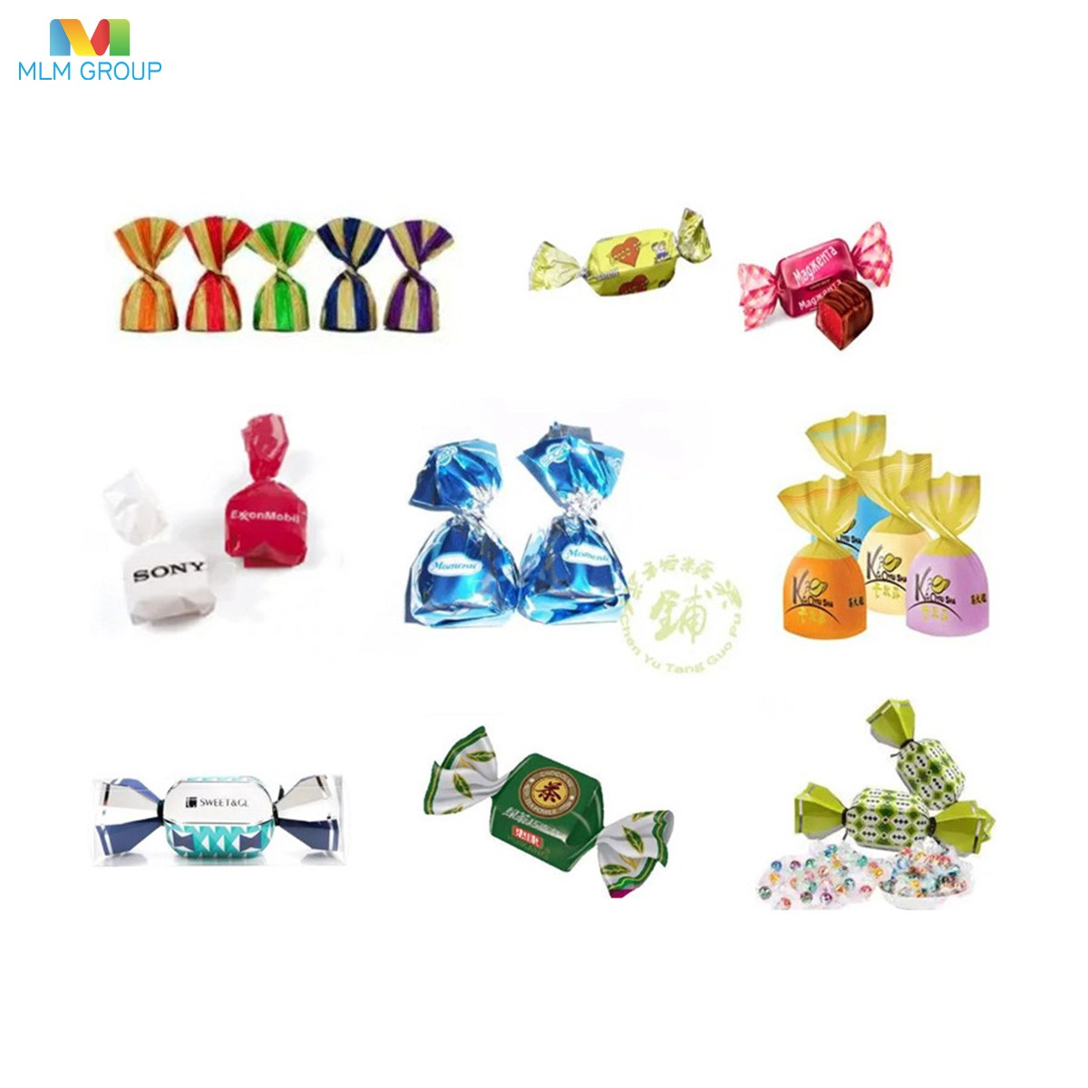 Máquina envasadora de chocolate con doble y sencillo giro