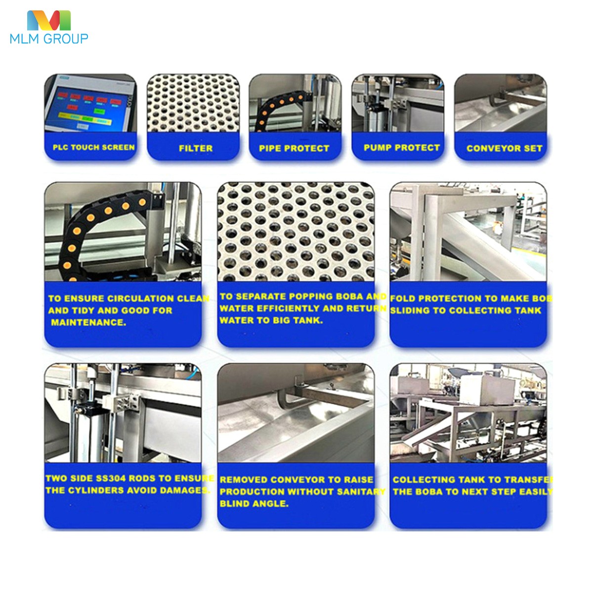 Línea de producción de bolas de boba